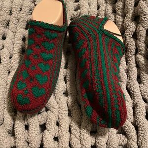 Hand Knitted Turkish Wool Socks | 100 % Natural Wool | Indoor Slipper Socks